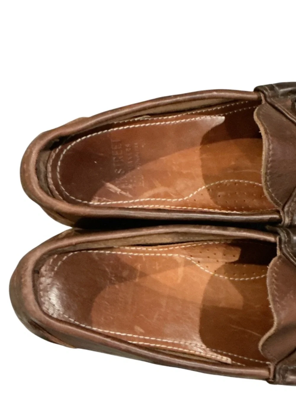 Authentic Oak Street designer brown leather men’s loafers sz 8.5 D